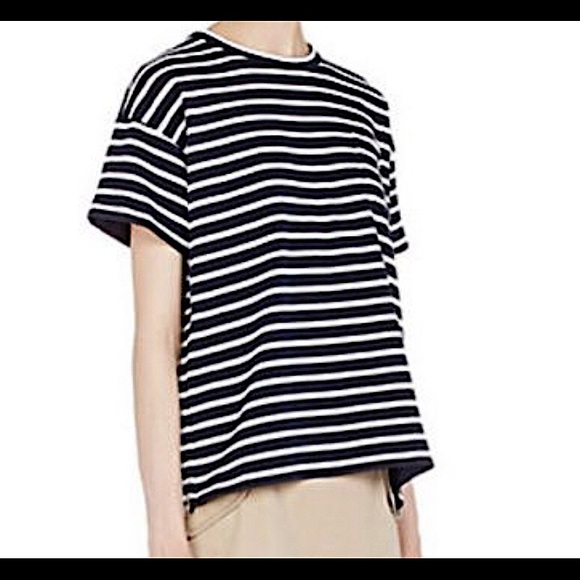 Sacai Dixie Stripe Tee with Side Zippers - Picture 1 of 12